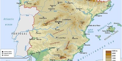 物理地图西班牙