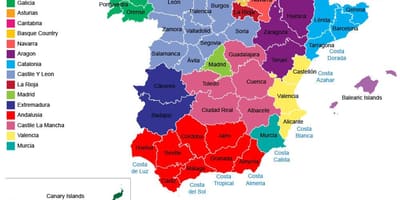 西班牙省份地图区域
